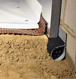 A crawl space encapsulation and insulation system, complete with drainage matting for flooded crawl spaces in Hope Mills